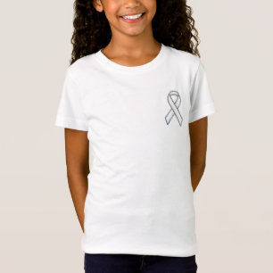 Chrome Belemmerde stijl Wit Ribbon Bewustheid T-shirt