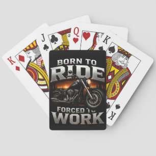 🏍️ Chrome Biker Schedel Stijl Voor Motorrijders Pokerkaarten