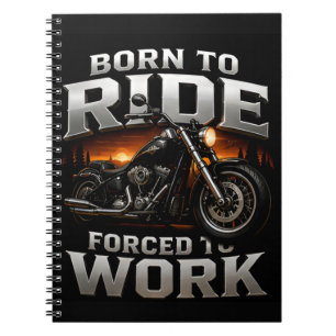 🏍️ Chrome Biker Schedelstijl voor motorrijders Notitieboek
