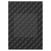 Chrome Black Ribbon Awareness Carbon Fibre Tafelkleed (Voorkant)