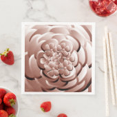 Chrome Bloemen - Koper Papier Diner Servetten (Insitu)