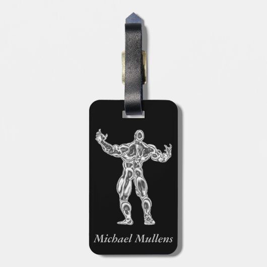 Chrome Bodybuilder Bagagelabel (Achterkant verticaal)