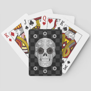 Chrome Calavera (Black Roos) speelkaarten