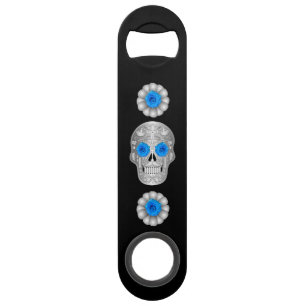 Chrome Calavera (Blue Roos) Bar Key Speed Flessenopener