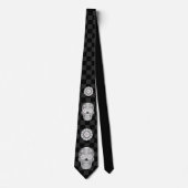 Chrome Calavera (Rose blanche) Cravate (Devant)
