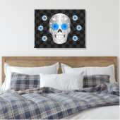 Chrome Calavera (Rose bleu) toile Imprimer (Insitu(Chambre))