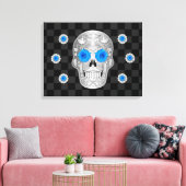 Chrome Calavera (Rose bleu) toile Imprimer (Insitu(Salon))