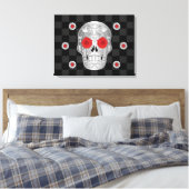 Chrome Calavera (Rose rouge) toile Imprimer (Insitu(Chambre))