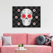 Chrome Calavera (Rose rouge) toile Imprimer (Insitu(Salon))