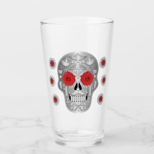 Chrome Calavera (Rose rouge) Verre