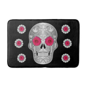 Chrome Calavera (Roze Roos) Badmat