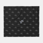 Chrome Capricorn Zodiac Symbol op Hevelius Fleece Deken (Voorkant (Horizontaal))