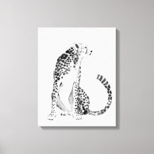Chrome Cheetah Canvas Afdruk