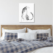 Chrome Cheetah Canvas Afdruk (Insitu (Slaapkamer))