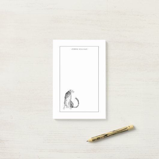 Chrome Cheetah Post-it® Notes (Op bureau)