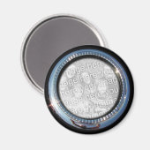 Chrome Cirkel sjabloon ~ magneet (Voorkant / Achterkant)