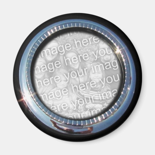 Chrome Cirkel sjabloon ~ magneet (Voorkant)