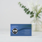 Chrome Clip Icône Éditeur vidéo Carte de visite (Debout devant)