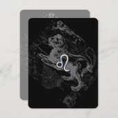 Chrome Comme Leo Zodiac Constellation Carte Heveli (Devant / Derrière)