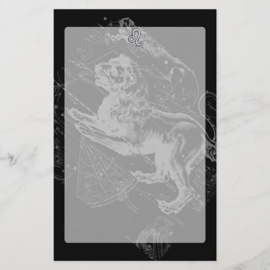 Chrome Comme Leo Zodiac Constellation Carte Heveli (Devant)