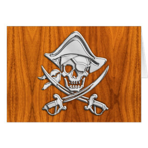 Chrome comme Pirate sur la plaque de teck