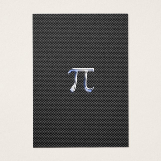 Chrome comme symbole Pi sur l'impression de fibre  (Devant)