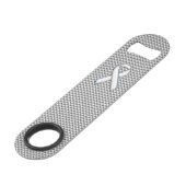 Chrome Comme White Ribbon Sensibilisation Fibre de (Devant angulaire)