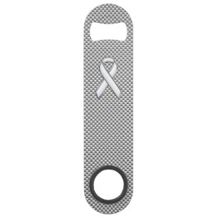 Chrome Comme White Ribbon Sensibilisation Fibre de