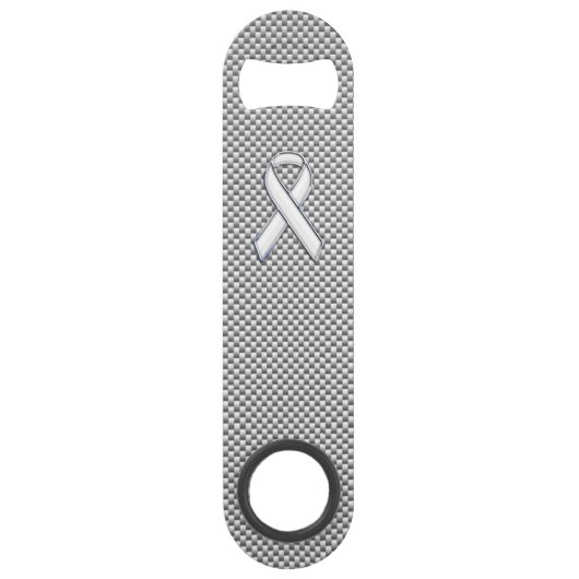 Chrome Comme White Ribbon Sensibilisation Fibre de (Devant)