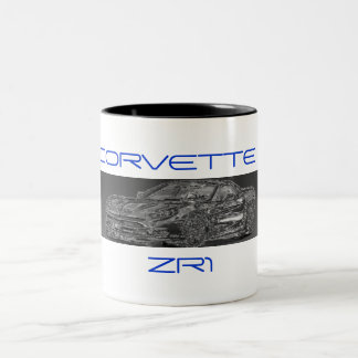 Chrome CORVETTE, ZR1-MOK Tweekleurige Koffiemok