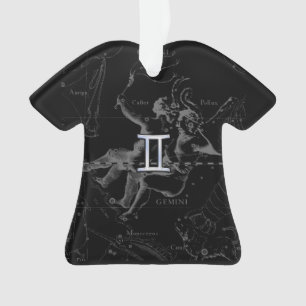 Chrome d'argent comme Gemini Zodiac Connexion Heve