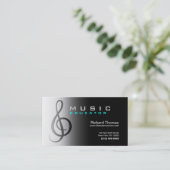 Chrome de carte de visite d'éducateur de musique (Debout devant)