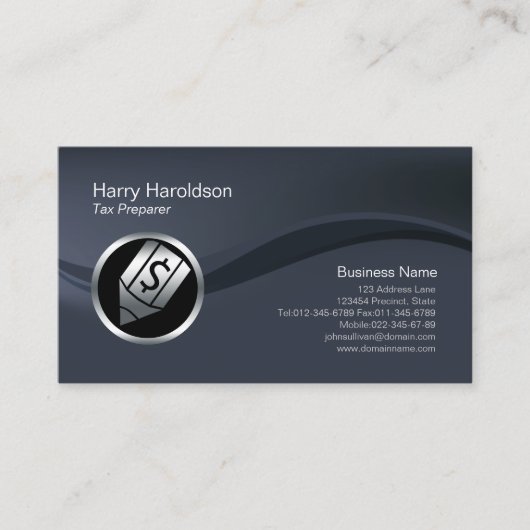 Chrome Dollar stylo Icon préparateur de taxe Carte (Devant)