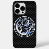 Chrome Dragon Crest op koolstofvezel Case-Mate iPhone Case (Achterkant)
