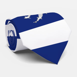 Chrome duiker en haaien op de Nautical marine Stri Stropdas