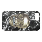 Chrome électrique Skull iPhone 7 Coque (Dos (Horizontal))