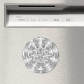 Chrome Flowers - Silver Magnet Magneet (Insitu (Vaatwasser))