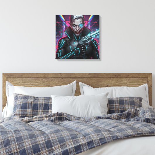 Chrome Harlequin Canvas (Insitu (Slaapkamer))