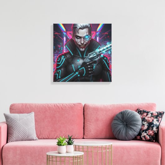 Chrome Harlequin Canvas Afdruk (Insitu (Woonkamer))