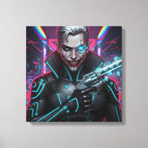 Chrome Harlequin Canvas Afdruk