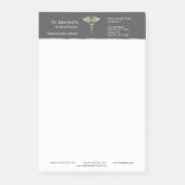 Chrome Holographic 3D Medical Caduceus Post-it® Notes (Voorkant)