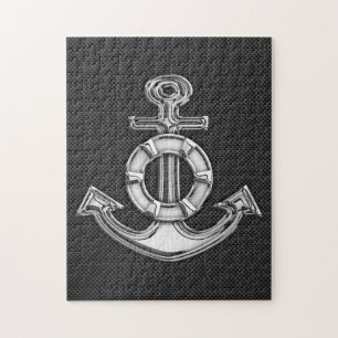 Chrome Lifesaver Anchor op koolstofvezel Legpuzzel