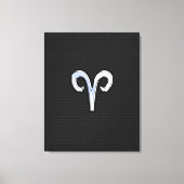 Chrome like Aries Zodiac Sign Canvas Afdruk (Voorkant)