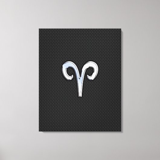 Chrome like Aries Zodiac Sign Canvas Afdruk (Voorkant)