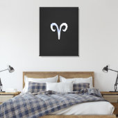 Chrome like Aries Zodiac Sign Canvas Afdruk (Insitu (Slaapkamer))