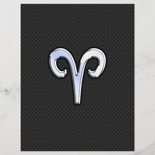 Chrome like Aries Zodiac Sign Flyer (Voorkant)