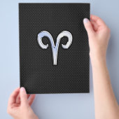 Chrome like Aries Zodiac Sign Flyer (Hand)