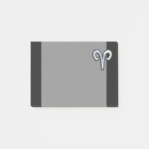 Chrome Like Aries Zodiac Symbol Post-it® Notes