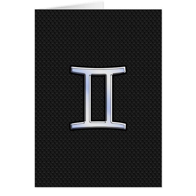 Chrome like Gemini Zodiac Sign (Voorkant)