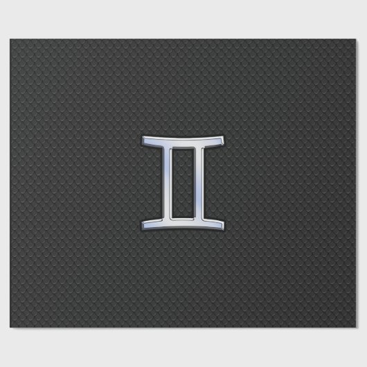 Chrome like Gemini Zodiac Sign Cadeaupapier (Vlak)